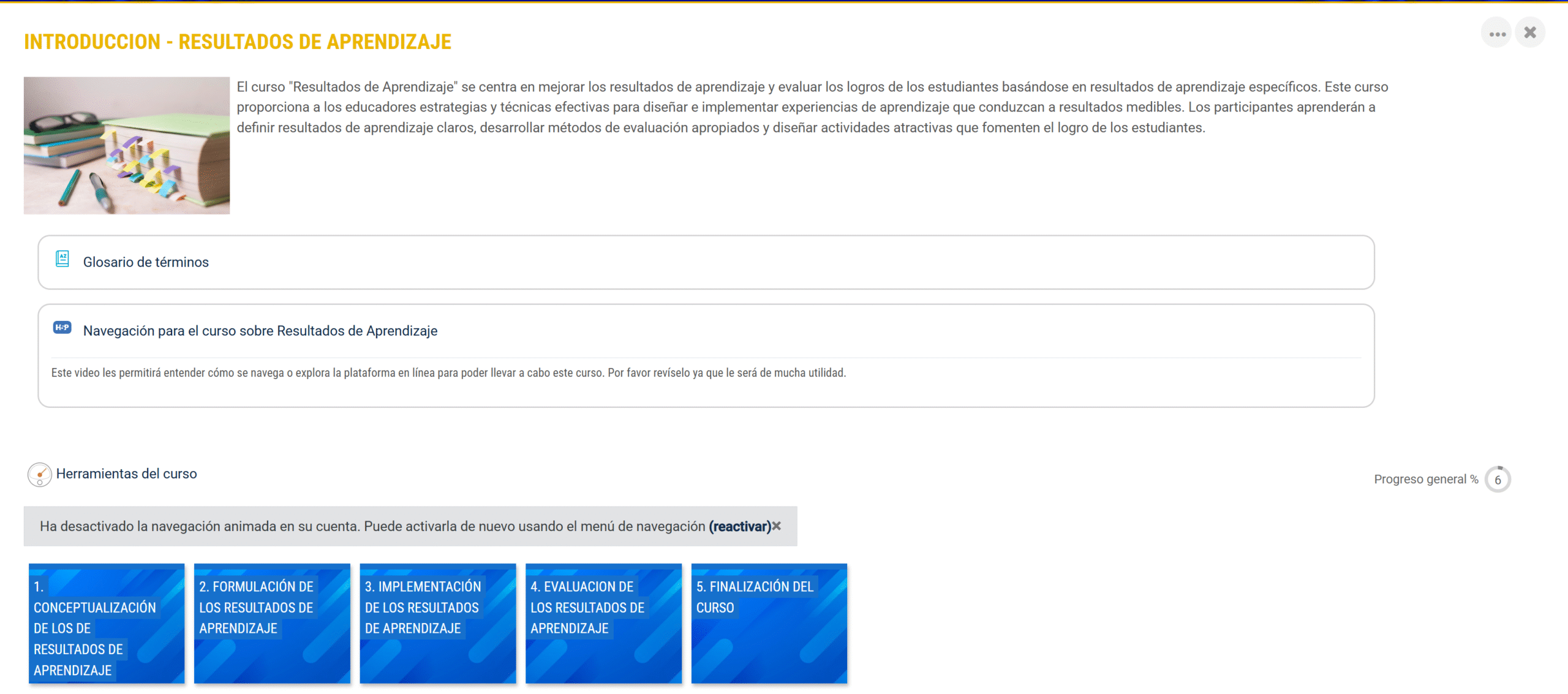 Vista previa del curso Resultados de Aprendizaje