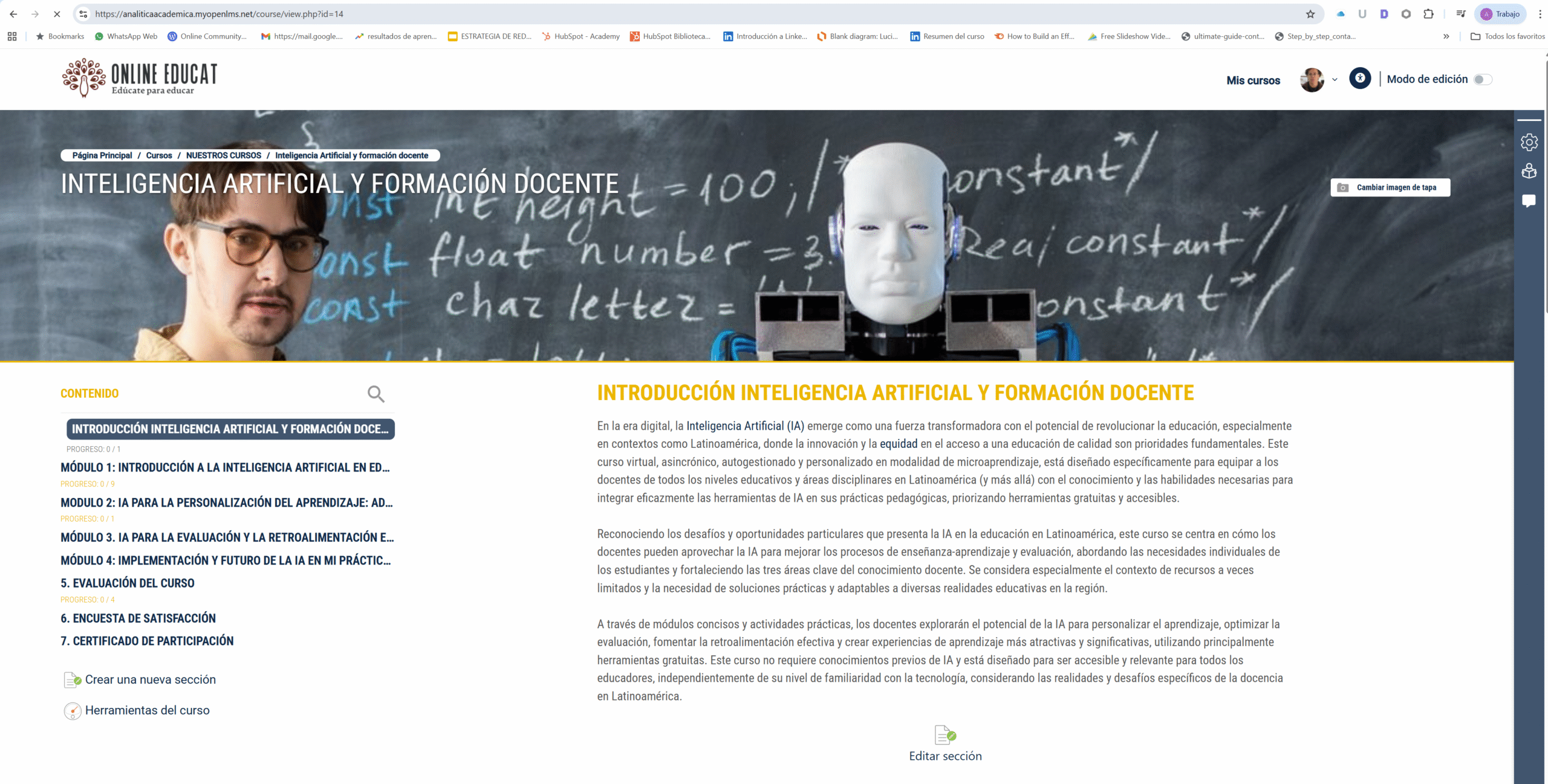 Imagen del Curso Inteligencia Artificial y Educación