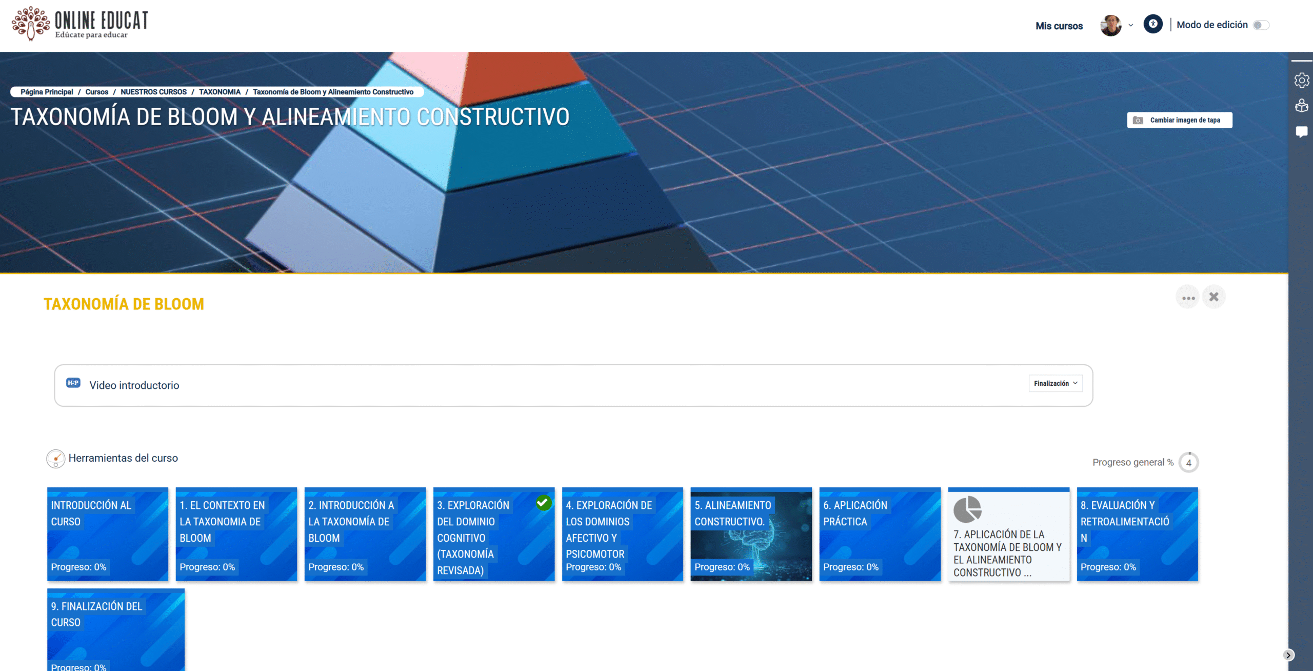 Portada del Curso Completo de Taxonomía de Bloom e IA